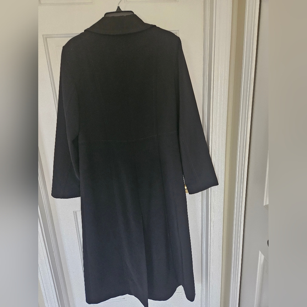 Pendleton Black Trench Coat Classic Wool Blend - Picture 2 of 2